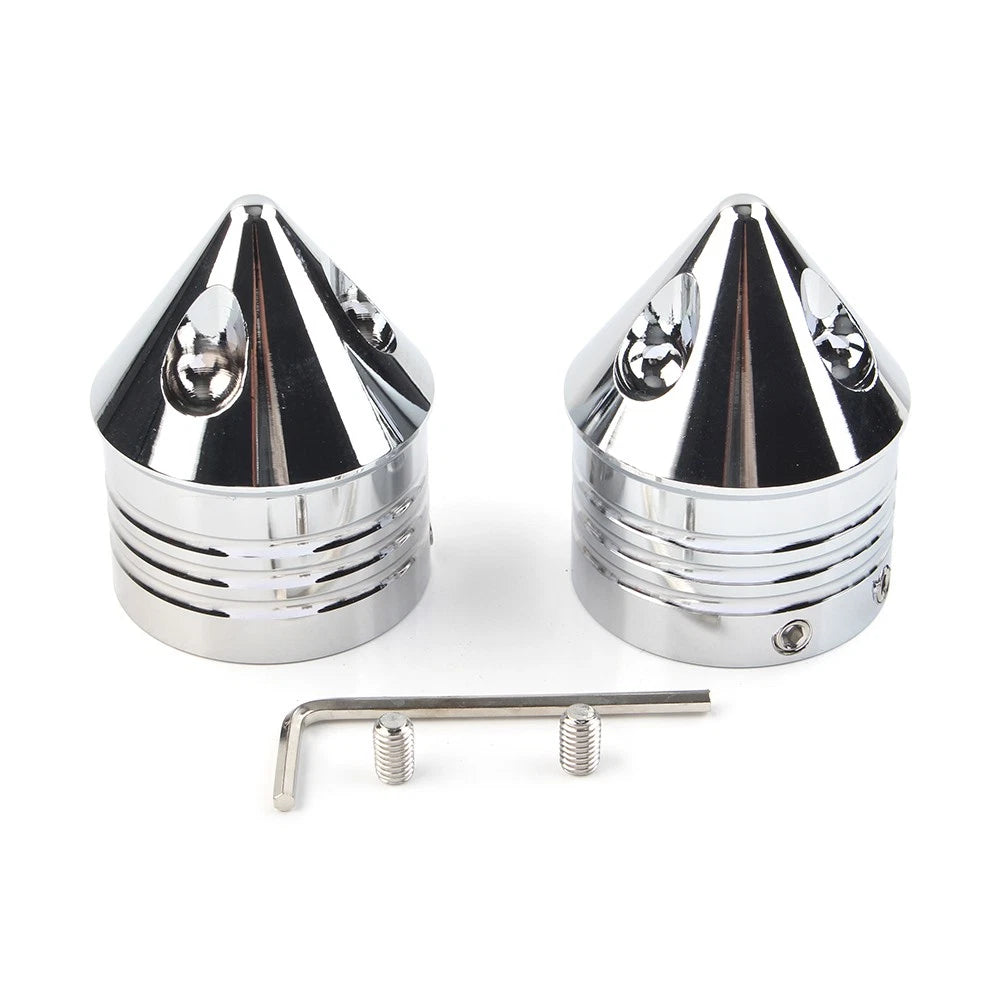 Chrome Front Axle Cap Nut Cover For Harley Electra Glide Sportster FLHX