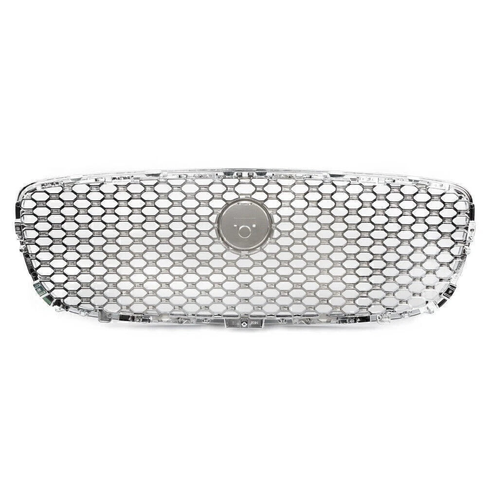 Front Upper Bumper Mesh Grille Grill Fit Jaguar XF XFR 2016 - 2020 Chrome