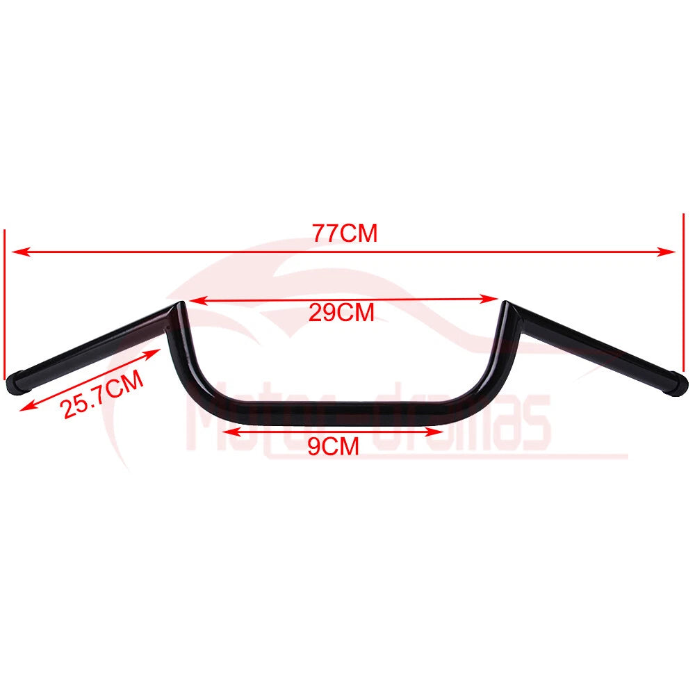 7/8" Motorcycle Handlebar Drag Bar Black for Bobber Chopper Cafe Racer Bike USA