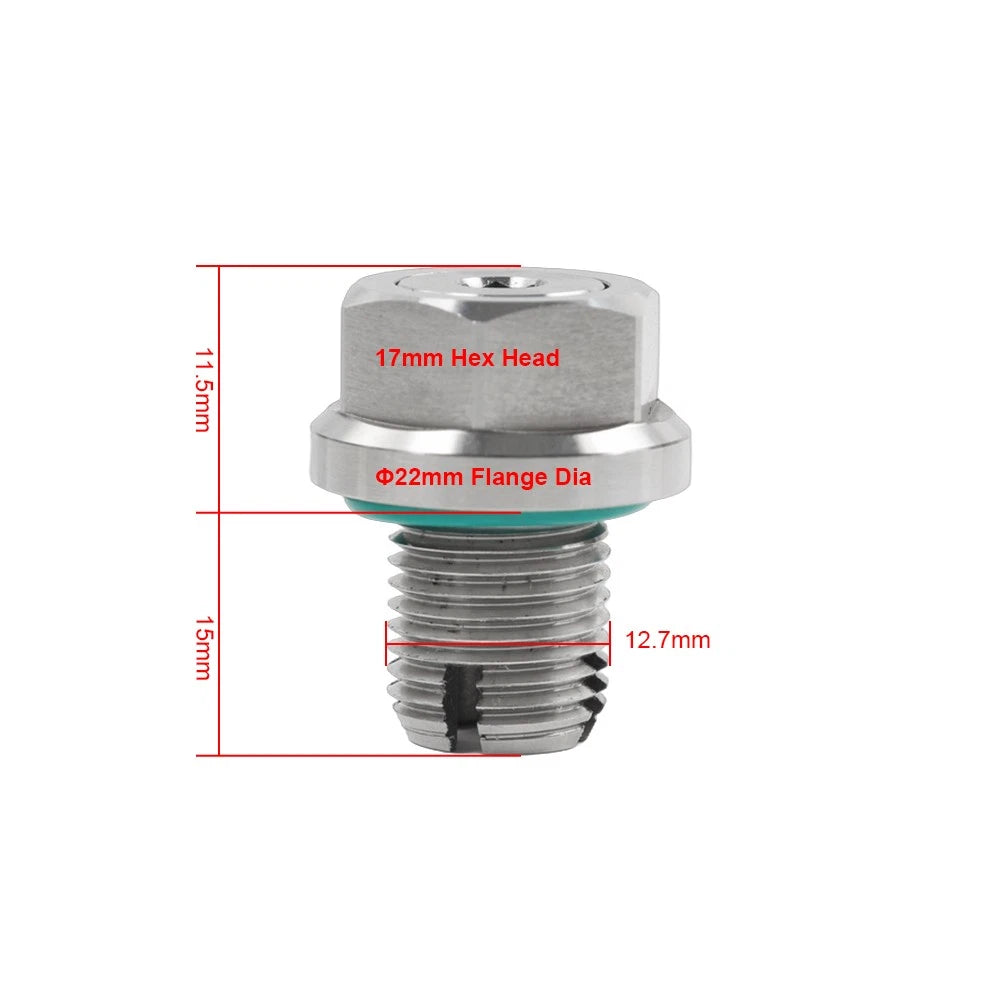 US 1/2"x20 Oil Drain Plug Self-tapping Piggyback Stainless Steel Repair Kit