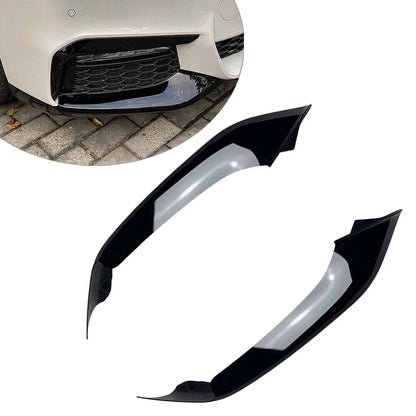 Front Bumper Splitter Lip Canard For BMW 5 Series G30 G31 M Sport 2017-20 Black