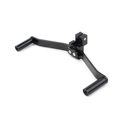 Dual Way Gear Shift Lever Footrest Pedal Shifter 21cm Black Universal Motorcycle