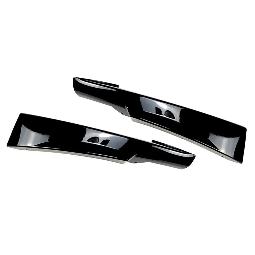 Front Bumper Lip Corner Splitters For BMW E90 E91 LCI M-Tech 2009-13 Gloss Black