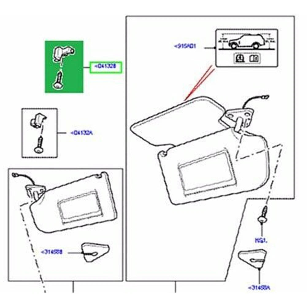 Sun Visor Retainer Clip For Land Rover Range Rover L322 2003-2012 Beige Left USA