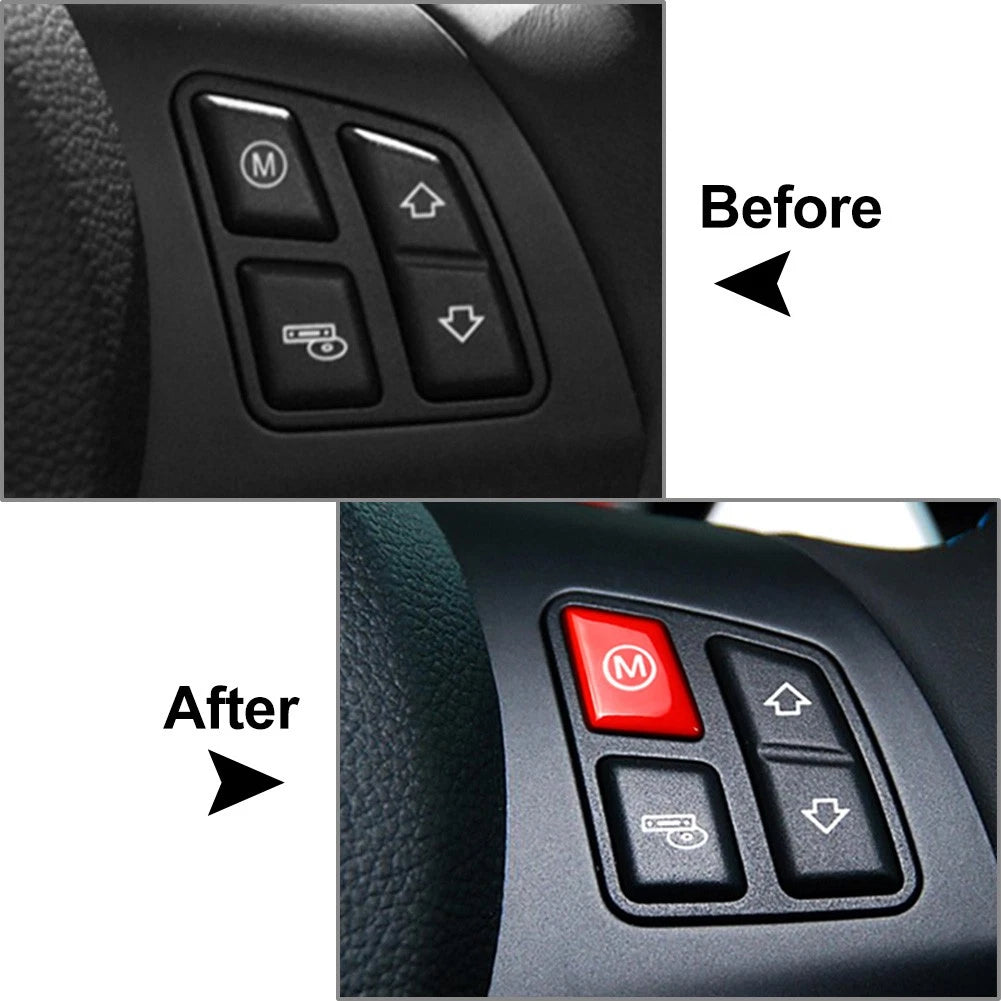 Steering Wheel M Mode Button Cover For BMW 3 Series M3 E90 E91 E92 E93 2007-13