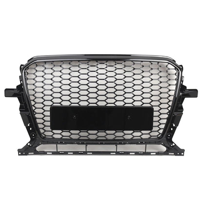 Front Bumper Honeycomb Grille Glossy Black For Audi Q5 2013-2017 2015 US