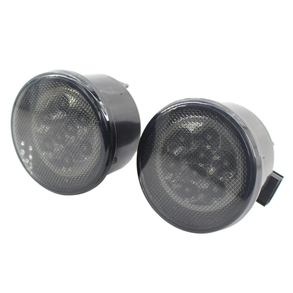 Front Grill Indicator Parking Lights Signal Lights For Jeep Wrangler JK 2007-17