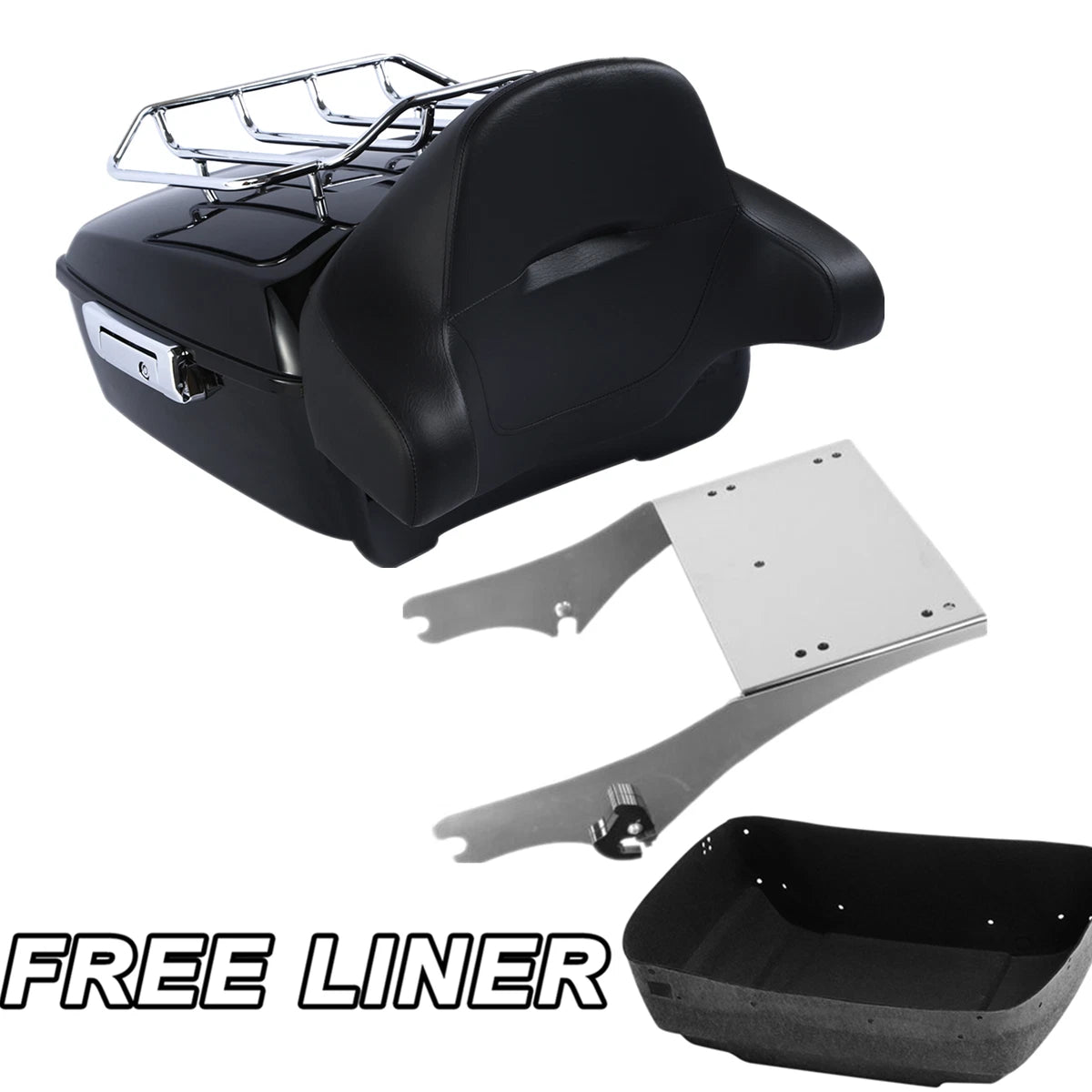 King Trunk Pad Mount Rack Fit For Harley TrunkElectra Glide 97-08