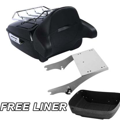 King Trunk Pad Mount Rack Fit For Harley TrunkElectra Glide 97-08