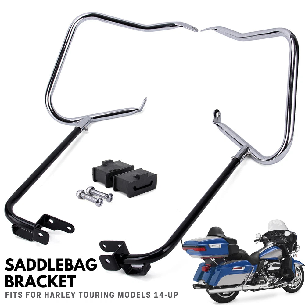 Saddlebag Bracket Guard Bars For Harley Touring Street Road Glide FLHX 2014-2023