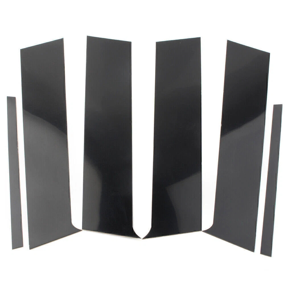 6pcs Pillar Posts Set Door Trim Black For Mitsubishi Lancer Sedan 2008-2017 2009