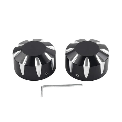 Pair Black Front Axle Nut Cover Caps For Can-Am Spyders GS RS RT ST F3 2008+