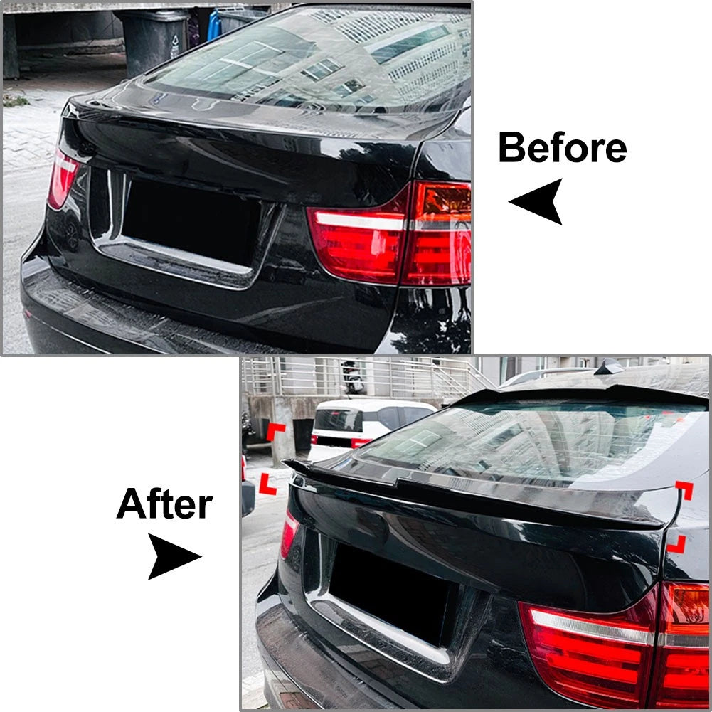 Glossy Black Rear Trunk Boot Spoiler Wing Lip For BMW X6 E71 E72 X6M SUV 08-14