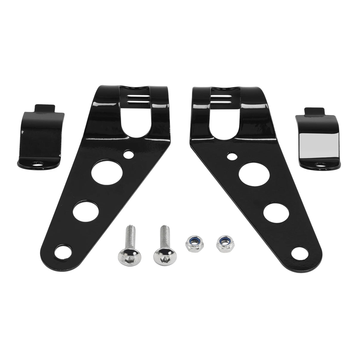 Black Headlight Brackets Fork Ears Motorcycle Bobber Cafe Racer 28mm-34mm TCMT