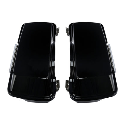 Black Hard Saddlebags & Conversion Bracket Fit For Harley Softail 1984-2017 2016