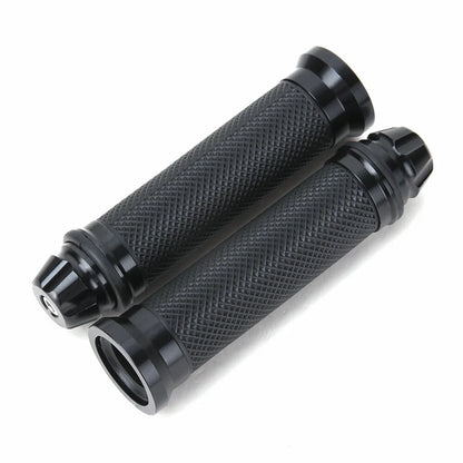 Black Motorcycle Hand Grips Rubber Gel 7/8" For Honda Suzuki Kawasaki Yamaha