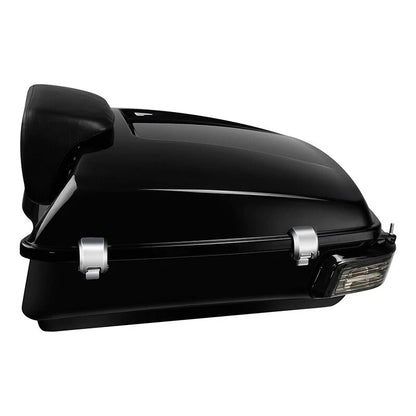 Chopped Trunk Backrest Pad LED Tail Light Fit For Harley Road Glide King 2014-26