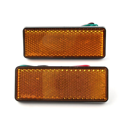 ABS Plastic 2 x Universal  Rectangle  Reflector Turn Signal Tail Brake Light
