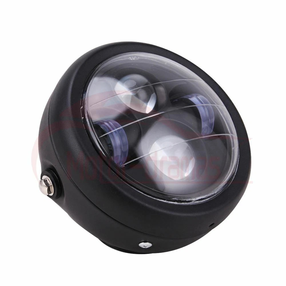 6.5" Inch Motorcycle Headlight LED High/Low Light Headlight For Harley Cafe Race