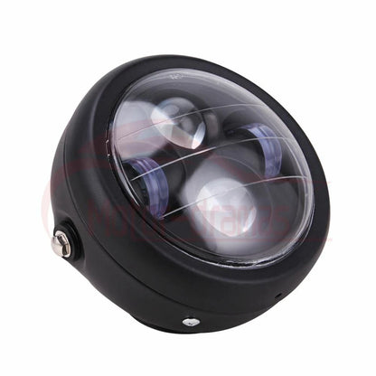 6.5" Inch Motorcycle Headlight LED High/Low Light Headlight For Harley Cafe Race