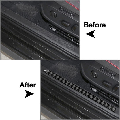 Carbon Look Door Sill Scuff Scratch Protector Cover For VW Golf 8 MK8 2021-2023