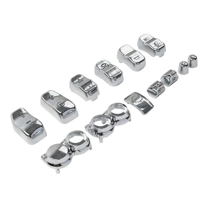 Hand Control Switch Housing Button Cap Chrome For Harley Road Electra Tri Glide