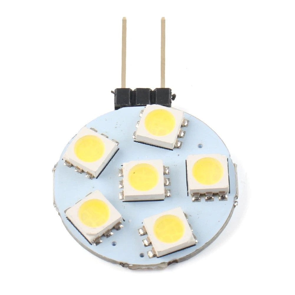 1 pc DC12V G4 Super Bright Flat Light 5050 SMD 6 LED Bulb Lamp White Light