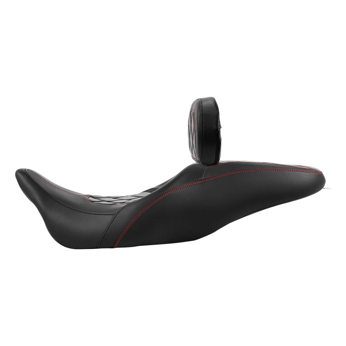 Black Driver Passenger Seat Rider Backrest Pad For Harley Electra Glide 2009-23