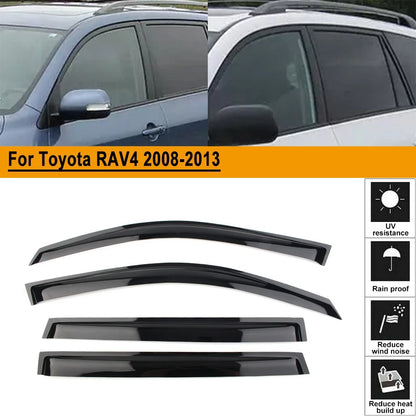 Side Window Visors Vent Sun Rain Deflector Guard For Toyota RAV4 2008-2013 2009