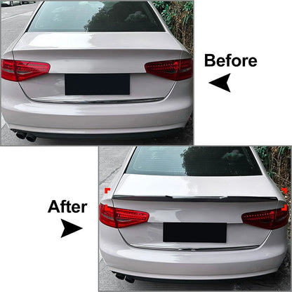 Carbon Fiber Look Rear Trunk Spoiler Wing For Audi A4 B8.5 S4 Sedan 2013-16