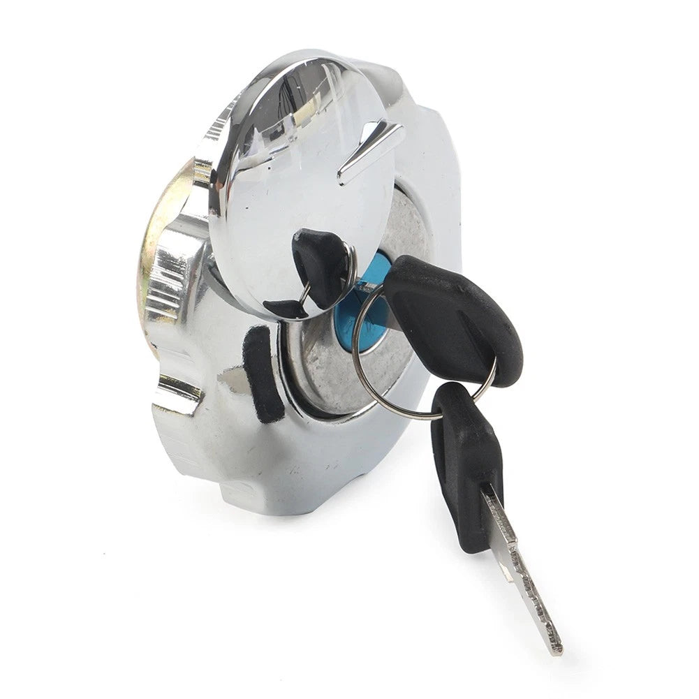 Gas Fuel Tank Cap Cover Locking W/ 2 Keys Universal Fit Motorcycle Motorbike ATV