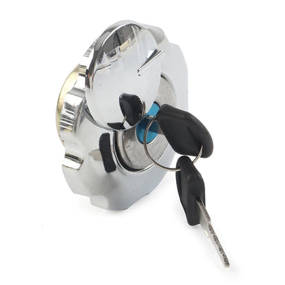 Gas Fuel Tank Cap Cover Locking W/ 2 Keys Universal Fit Motorcycle Motorbike ATV