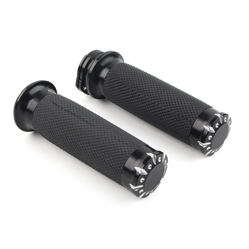 1" Black Handlebar Hand Grips For Harley Touring Sportster Dyna Softail VRSC US