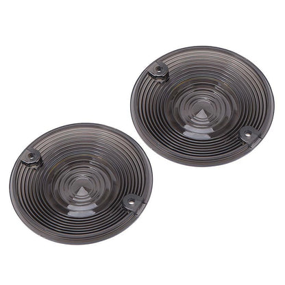 2X Smoked Lens Turn Signal Light Flat Lens Covers For Harley Touring Motorcycle