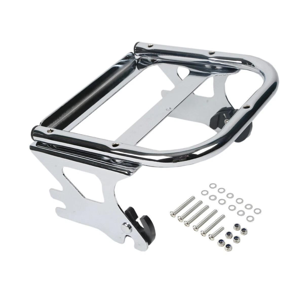 2-Up Pack Luggage Rack+Docking Kits Fit For Harley Touring FLHR FLTR 97-08