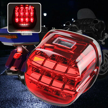 Motorcycle Red Lens Tail Rear LED Light Brake For Harley Dyna Softail Sportster