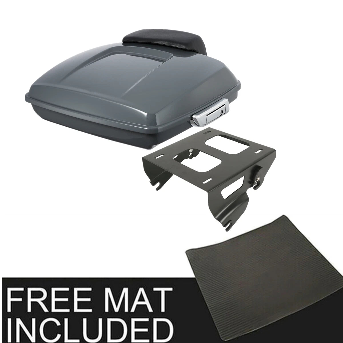 Razor Trunk Pad Mount Rack Fit For Harley Street Road Glide 14-25 Gunship Gray