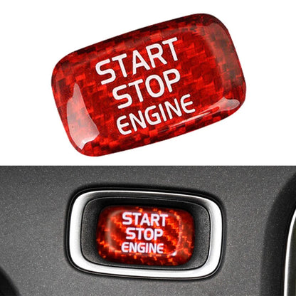 Carbon Engine Start Stop Button Sticker For Volvo V40 V60 S60L S60 XC60 S80L Red