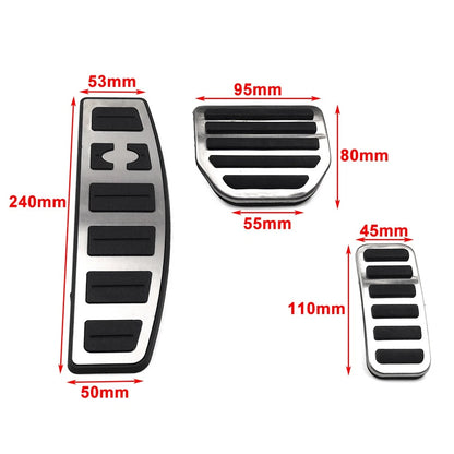 4pcs Steel Footrest Brake Gas Pedals Protection Cover For Land Rover LR3 LR4