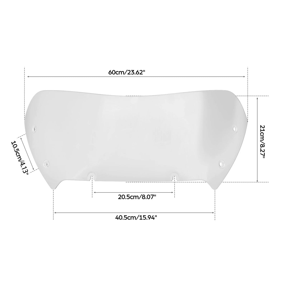 8.27''Clear Windshield Windscreen &Mount For Harley Touring CVO Road Glide 23-25