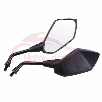 10mm Motorcycle Rearview Side Mirror Set for Kawasaki Suzuki Honda Motorbike