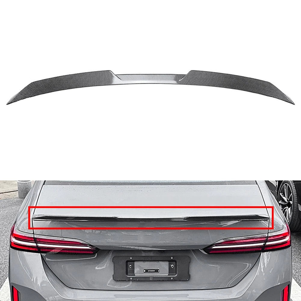 Carbon Fiber Look Rear Trunk Boot Spoiler Wing Lip For BMW 5 Series I5 G60 24-25