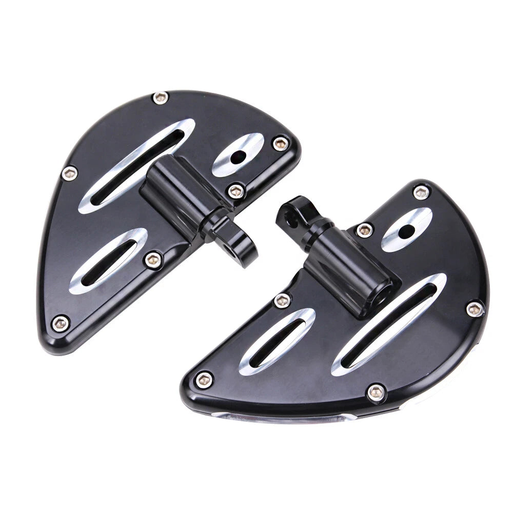 Rear Black Shallow Cut Passenger Floorboards For Harley Touring FLHX FLHR Dyna