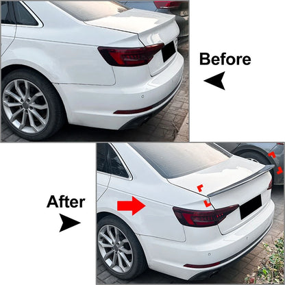 Carbon Fiber Rear Trunk Spoiler Wing For Audi A4 B9 S4 B9 Sedan 2017-2024