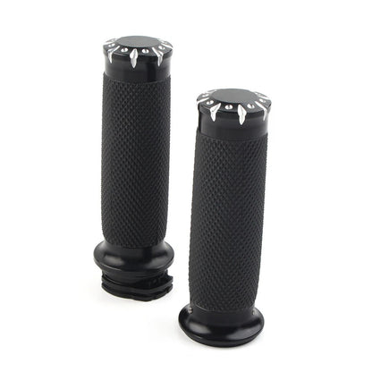 1" Black Handlebar Hand Grips For Harley Touring Sportster Dyna Softail VRSC US