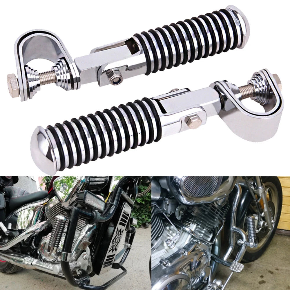 Motorcycle Foot Pegs 1"~1-1/4" Highway For Harley Touring Engine Guard Crash Bar