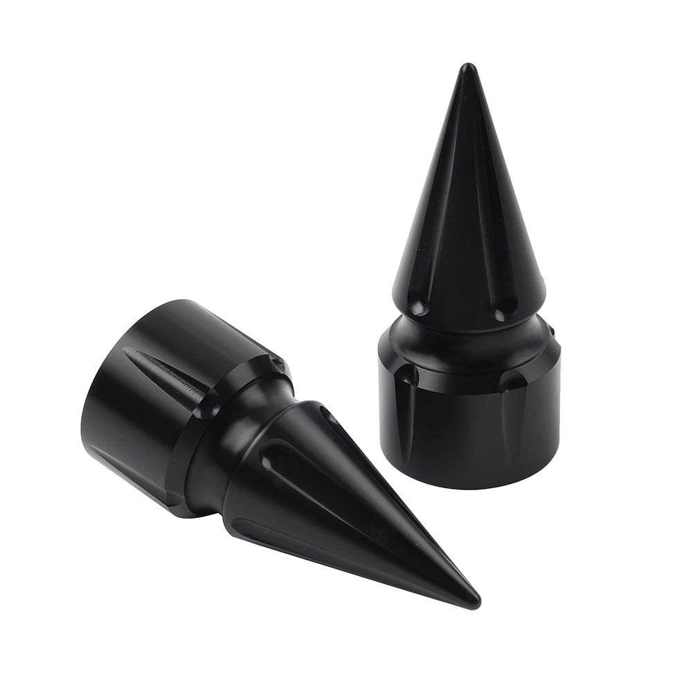 Front Axle Cap Nut Cover 3.6" For Harley Softail 07+ Dyna 08+ Street Glide Black