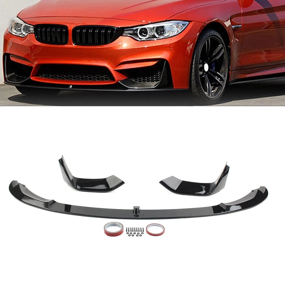 1Set Front Bumper Lip Spoiler Black For BMW F80 M3 F82 F83 M4 2015-2020 US Stock