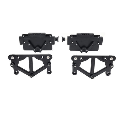 BLK Motor Saddlebag Guard Rails Bracket Quick Release Lockable Mount For Harley