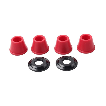 Handlebar Clamp Mount Bushings For CRF YZF RMZ KLX KX Dirt Pit Red+Black